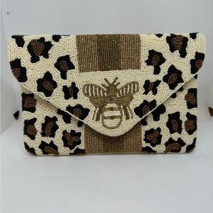 Beaded Bee clutch
